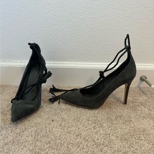 Joie Women’s‎ Gray Strappy Leather Heels Size 36.5